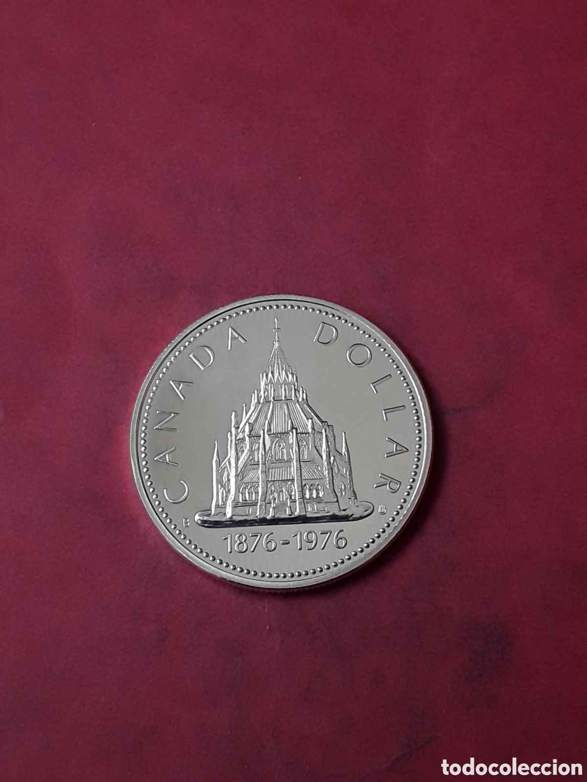 Monedas antiguas de Am&eacute;rica: 1 DOLAR DOLLAR CANADA 1976 PLATA .CENTENARIO PARLAMENTO - Foto 1