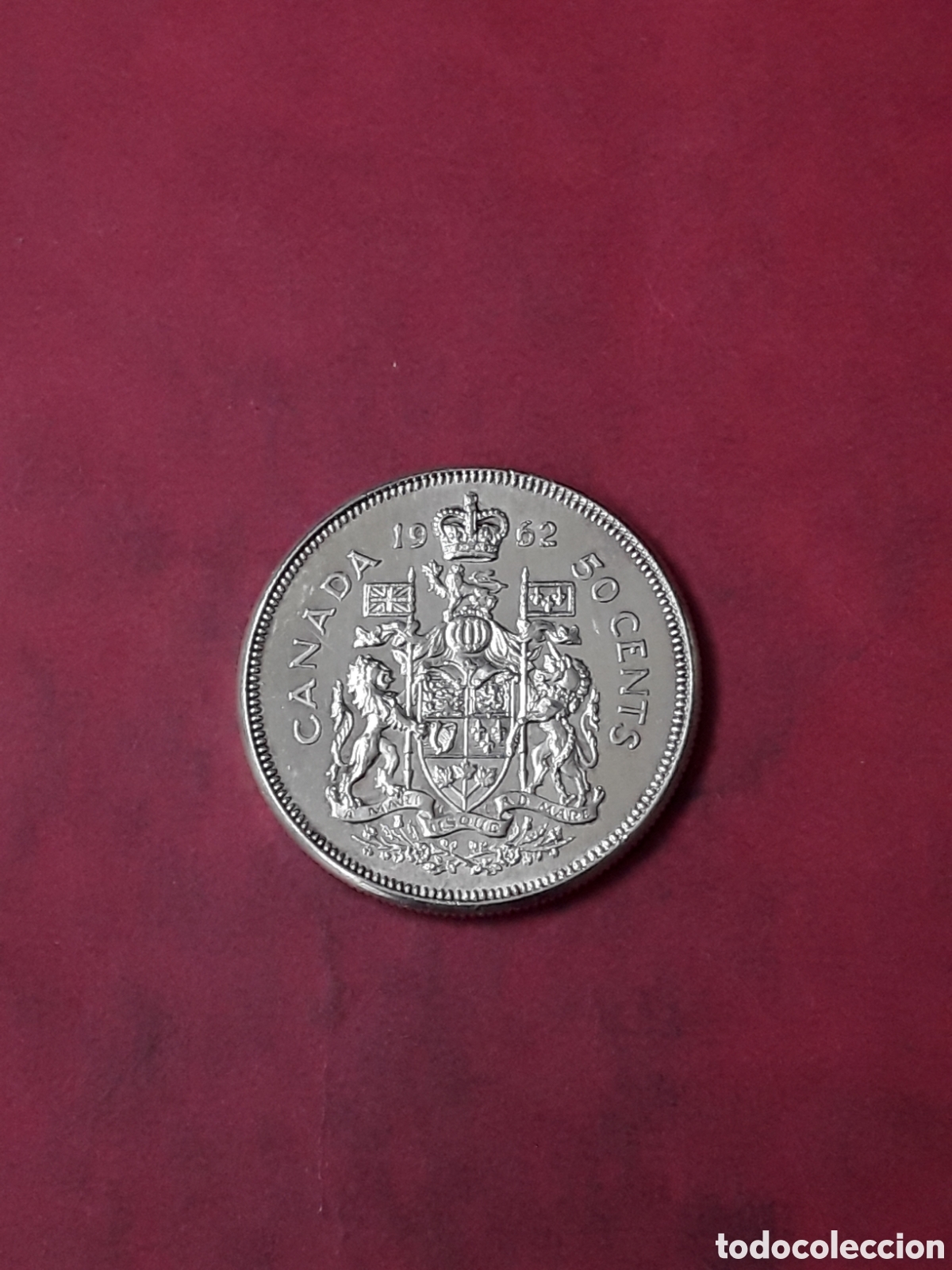 Monedas antiguas de Am&eacute;rica: 50 CENTIMOS CANADA 1962 PLATA . - Foto 1