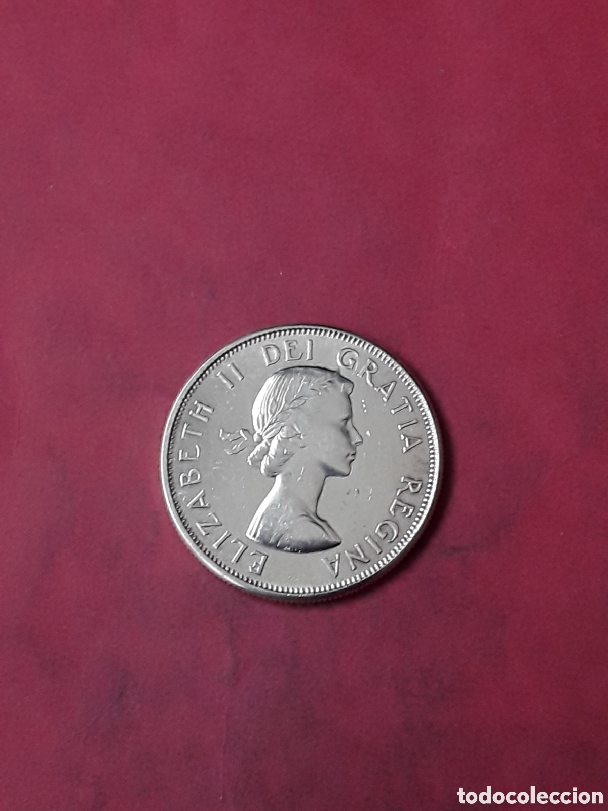 Monedas antiguas de Am&eacute;rica: 50 CENTIMOS CANADA 1962 PLATA . - Foto 2