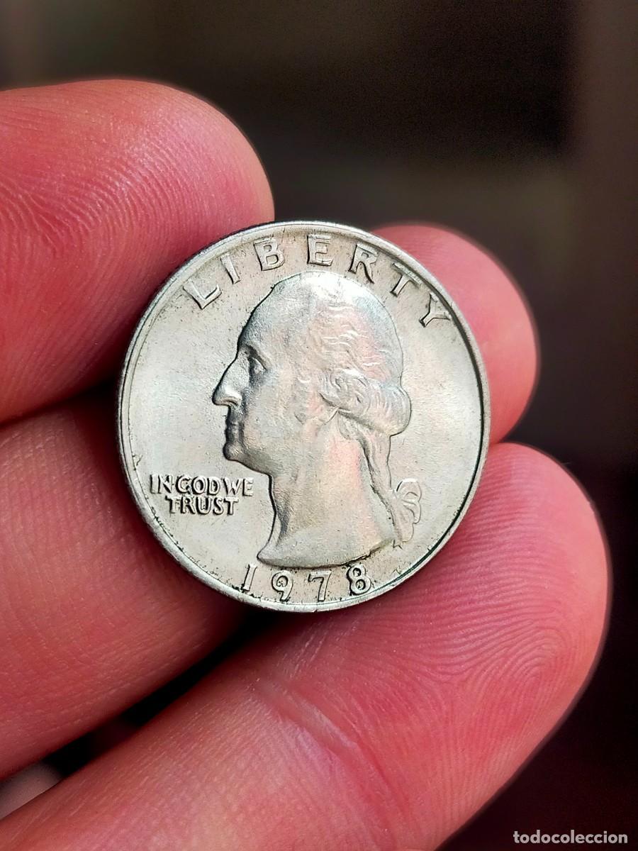 Monedas antiguas de Am&eacute;rica: MONEDA DE 0.25 1/4 QUARTER CUARTO DOLAR DOLLAR ESTADOS UNIDOS USA 1978 BUENA CONSERVACION