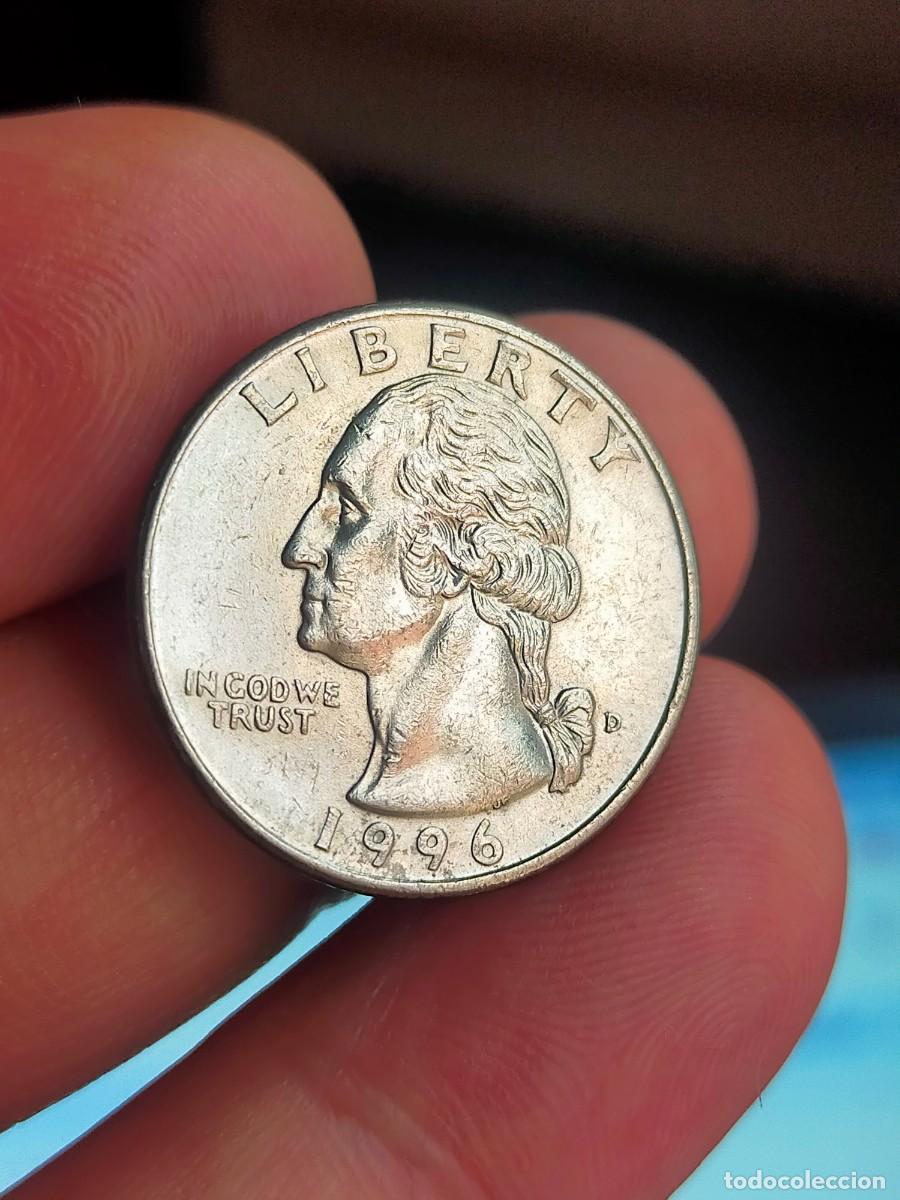 Monedas antiguas de Am&eacute;rica: MONEDA DE 0.25 1/4 QUARTER CUARTO DOLAR DOLLAR ESTADOS UNIDOS USA 1996 D DENVER