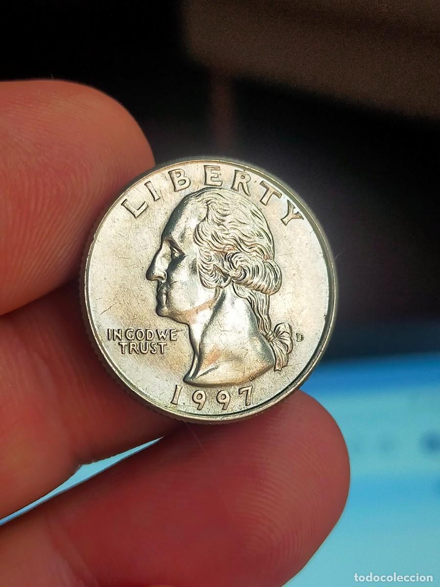 Monedas antiguas de Am&eacute;rica: MONEDA DE 0.25 1/4 QUARTER CUARTO DOLAR DOLLAR ESTADOS UNIDOS USA 1997 D DENVER