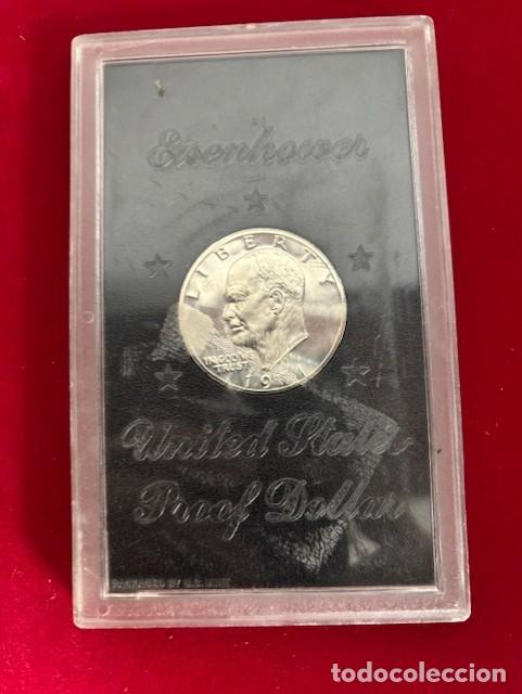 Monedas antiguas de Am&eacute;rica: Set de 1 dolar Eisenhouver 1971, Plata