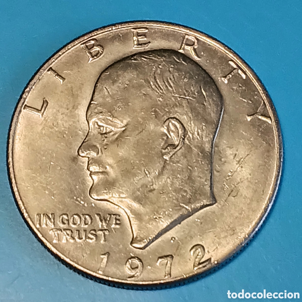 Monedas antiguas de Am&eacute;rica: ESTADOS UNIDOS (USA) 1 DOLAR (DOLLAR) CU-NI 1972 Ike Eisenhower / Misi&oacute;n Apollo