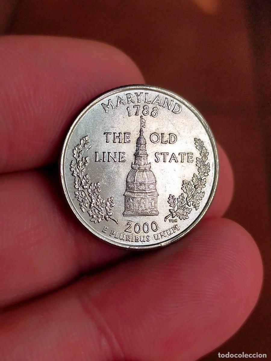 Monedas antiguas de Am&eacute;rica: MONEDA DE 0.25 1/4 QUARTER CUARTO DOLAR DOLLAR ESTADOS UNIDOS USA 2000 P PHILADELPHIA MARYLAND