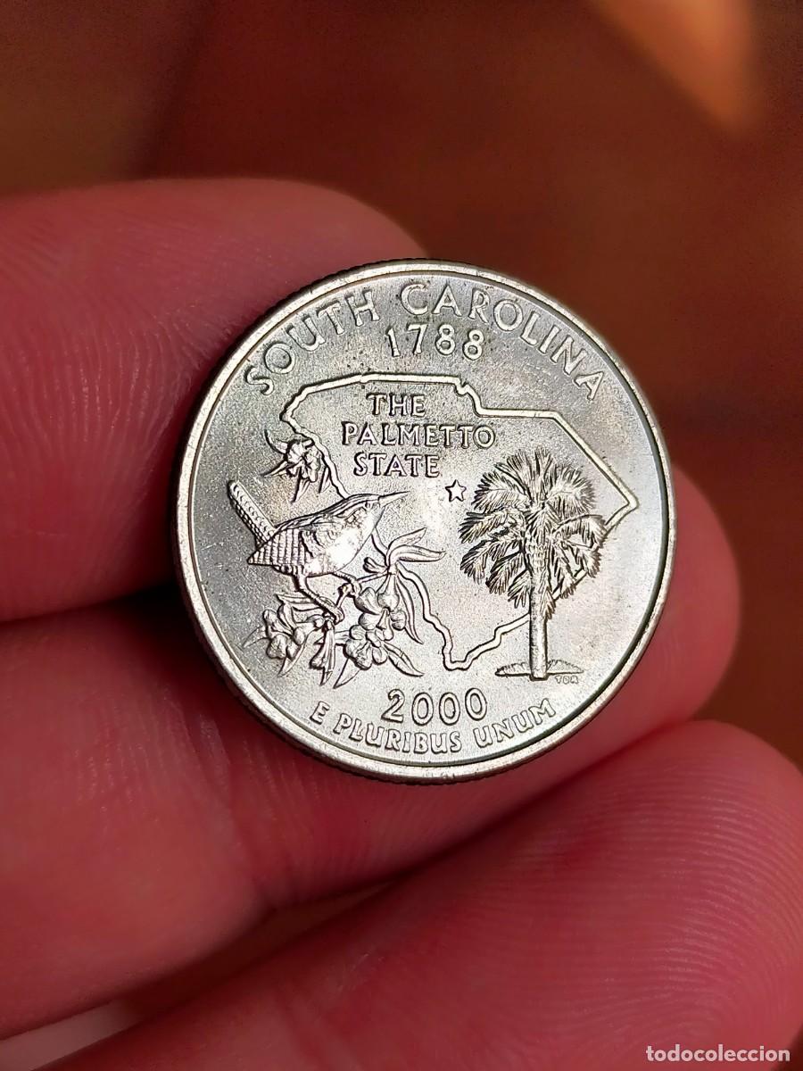 Monedas antiguas de Am&eacute;rica: MONEDA DE 0.25 1/4 QUARTER CUARTO DOLAR DOLLAR ESTADOS UNIDOS USA 2000 P PHILADELPHIA SOUTH CAROLINA