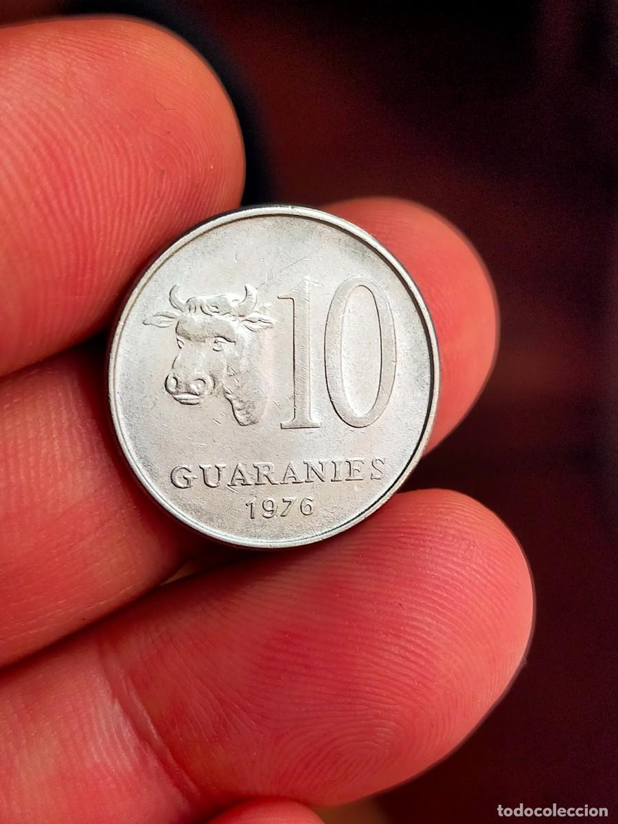 Monedas antiguas de Am&eacute;rica: MONEDA DE 10 DIEZ GUARANIES REPUBLICA DEL PARAGUAY 1976 MUY BUENA CONSERVACION GARAY