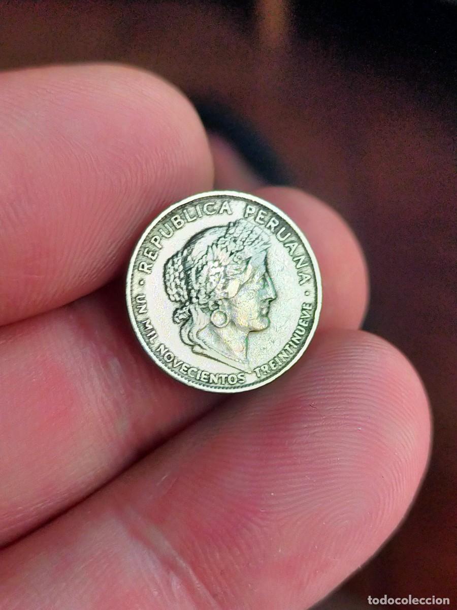 Monedas antiguas de Am&eacute;rica: MONEDA DE 5 CINCO CENTAVOS REPUBLICA DEL PERU 1939 MUY BUENA CONSERVACION