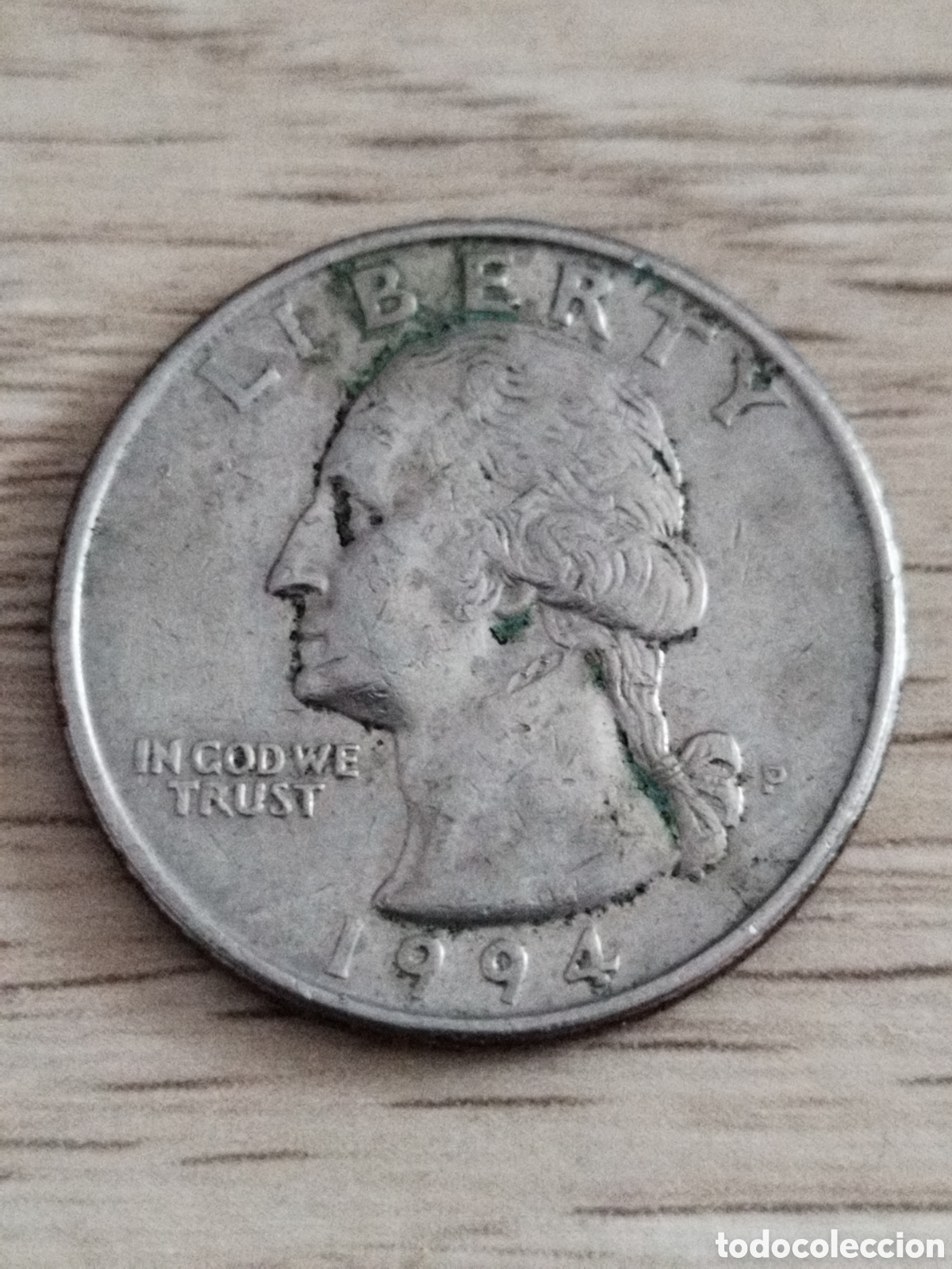 Monedas antiguas de Am&eacute;rica: USA monedas de 1/4 de dolar de 1994 Filadelfia