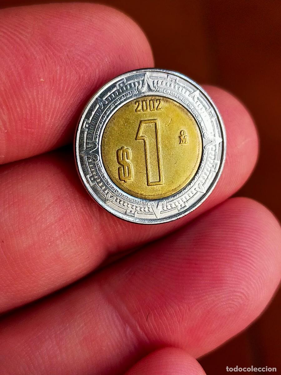 Monedas antiguas de Am&eacute;rica: MONEDA DE 1 UN NUEVO PESO MEJICO MEXICO 2002 MUY BUENA CONSERVACION