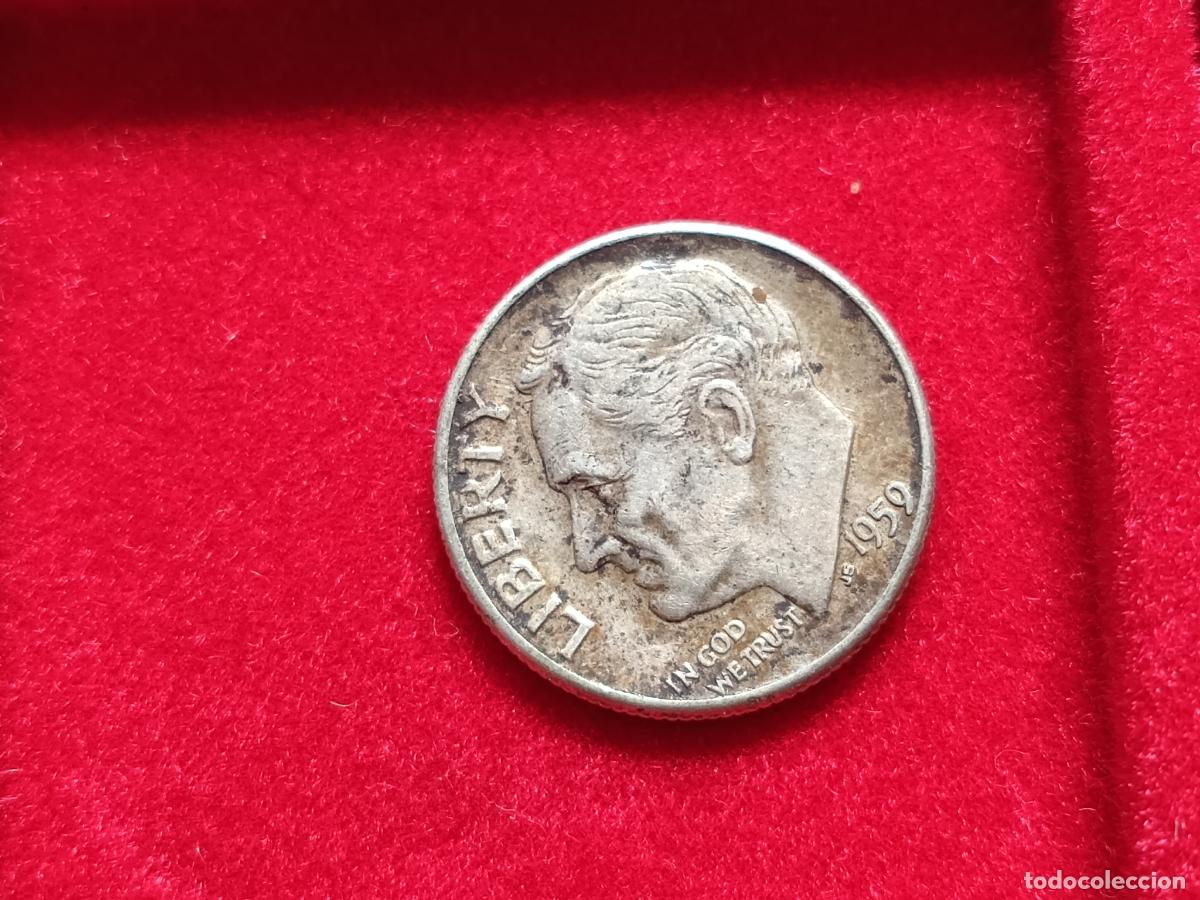 Monedas antiguas de Am&eacute;rica: Estados Unidos. Dime de plata de 1959