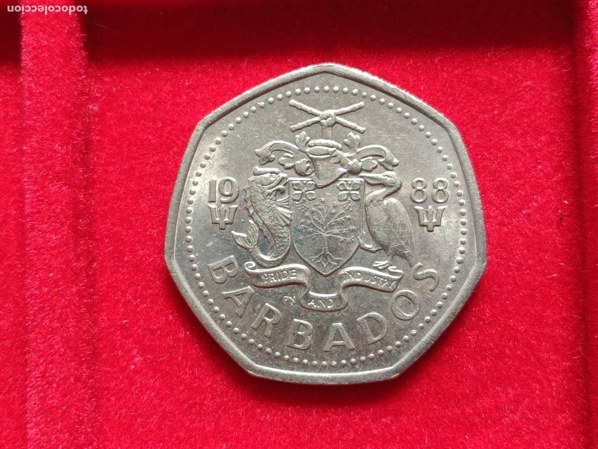 Monedas antiguas de Am&eacute;rica: Barbados 1 dollar 1988