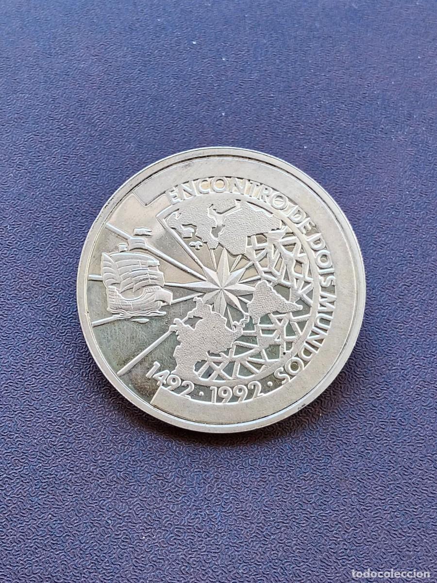 Monedas antiguas de Am&eacute;rica: BRASIL 500 CRUCEIROS DE PLATA - DEL A&Ntilde;O 1991 - ENCUENTRO DE DOS MUNDOS -