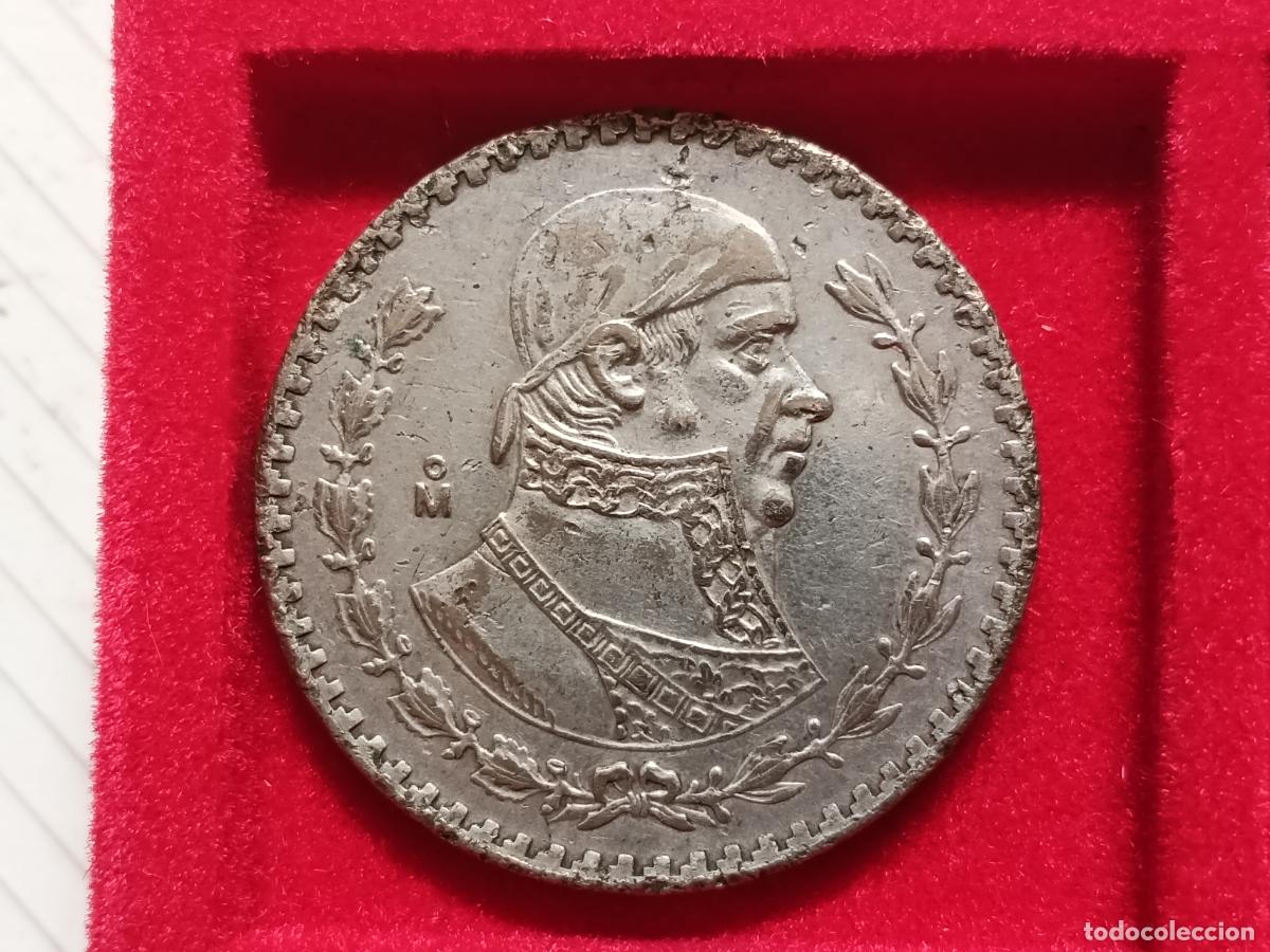 Monedas antiguas de Am&eacute;rica: M&eacute;xico. Peso de plata baja de 1966