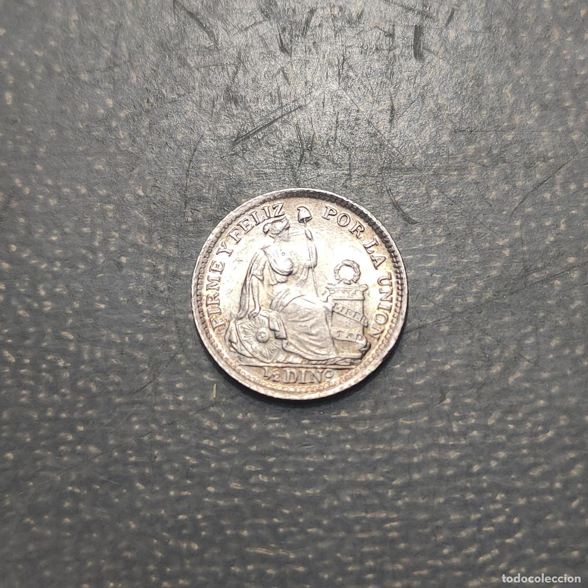 Monedas antiguas de Am&eacute;rica: PERU LIMA 1/2 DINERO 1916 SC UNC