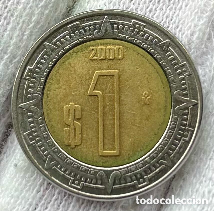 Monedas antiguas de Am&eacute;rica: Moneda M&Eacute;XICO 1 Peso 2000. Bimetalica