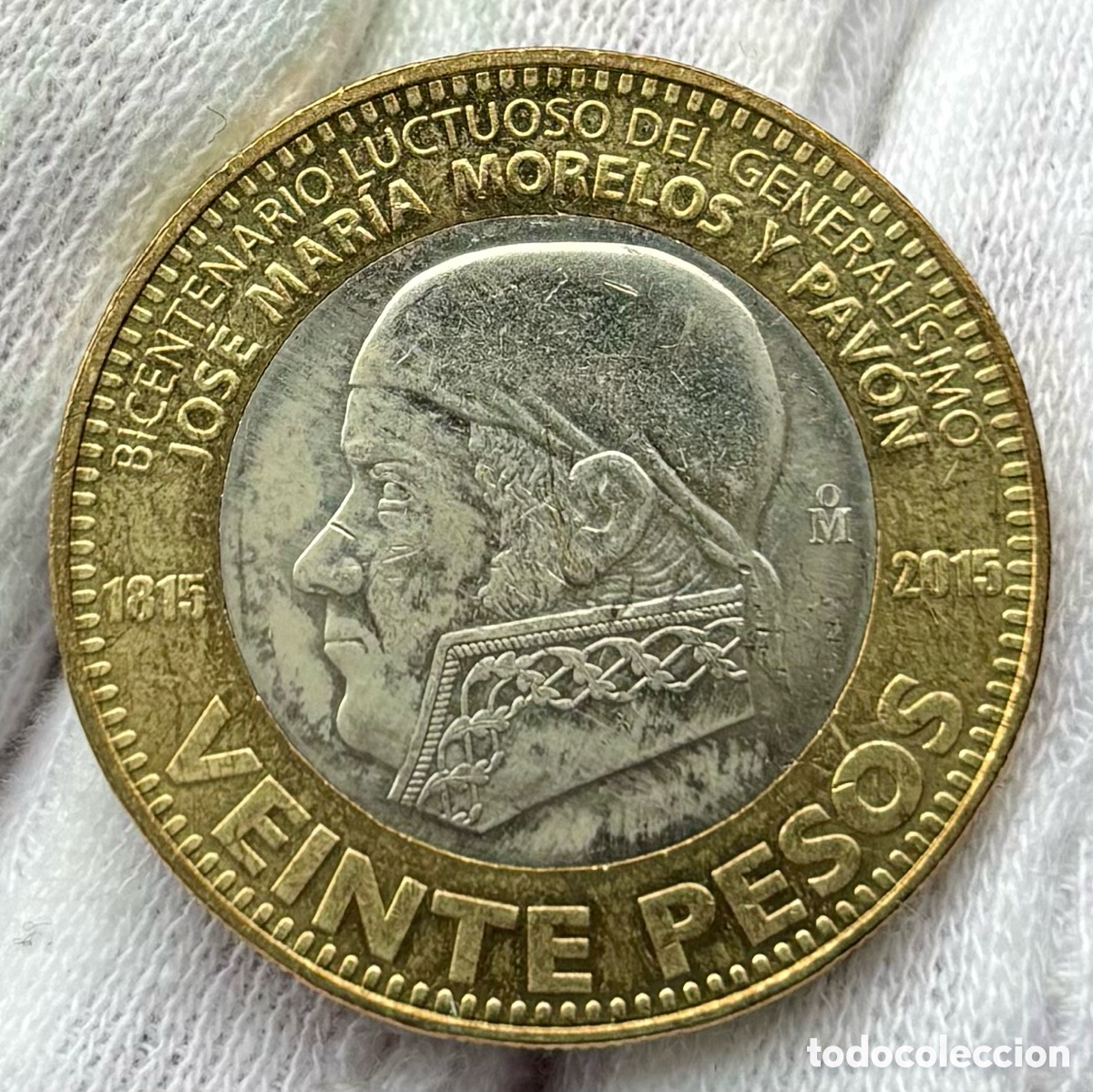 Monedas antiguas de Am&eacute;rica: Moneda M&Eacute;XICO 20 Pesos 2015 SC- . Jos&eacute; Mar&iacute;a Morelos y Pav&oacute;n. Bimetalica Conmemorativa