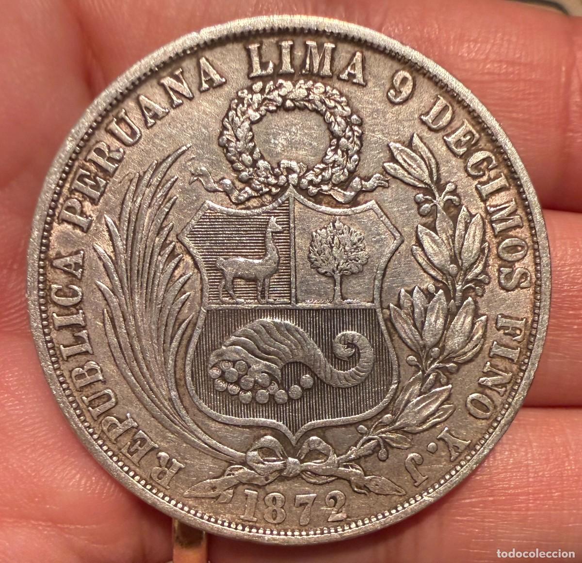 Monedas antiguas de Am&eacute;rica: Moneda Per&uacute; - 1 Sol de Plata 1935 - Ceca Lima - Muy Buena Conservaci&oacute;n