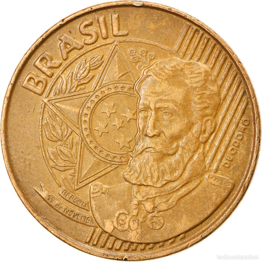 Monedas antiguas de Am&eacute;rica: [#827860] Moneda, Brasil, 25 Centavos, 1999, MBC, Bronce chapado en acero, KM:650