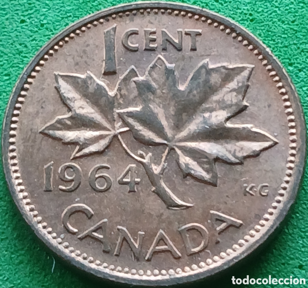 Monedas antiguas de Am&eacute;rica: Canad&aacute; 1 cent 1964 km#49
