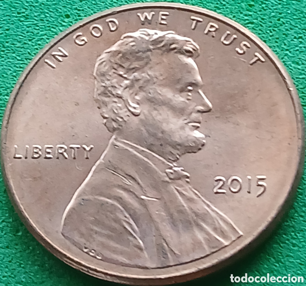 Monedas antiguas de Am&eacute;rica: USA one cent 2015 km#468 sin marca de ceca