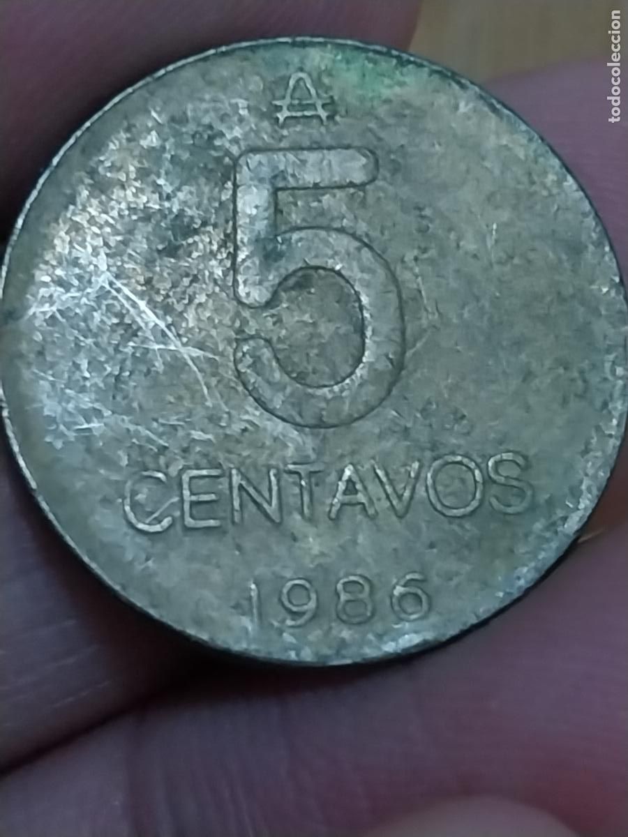 Monedas antiguas de Am&eacute;rica: ARGENTINA 1986 5 CTS CENTAVOS FELINO MONEDA ORIGINAL CIRCULADA