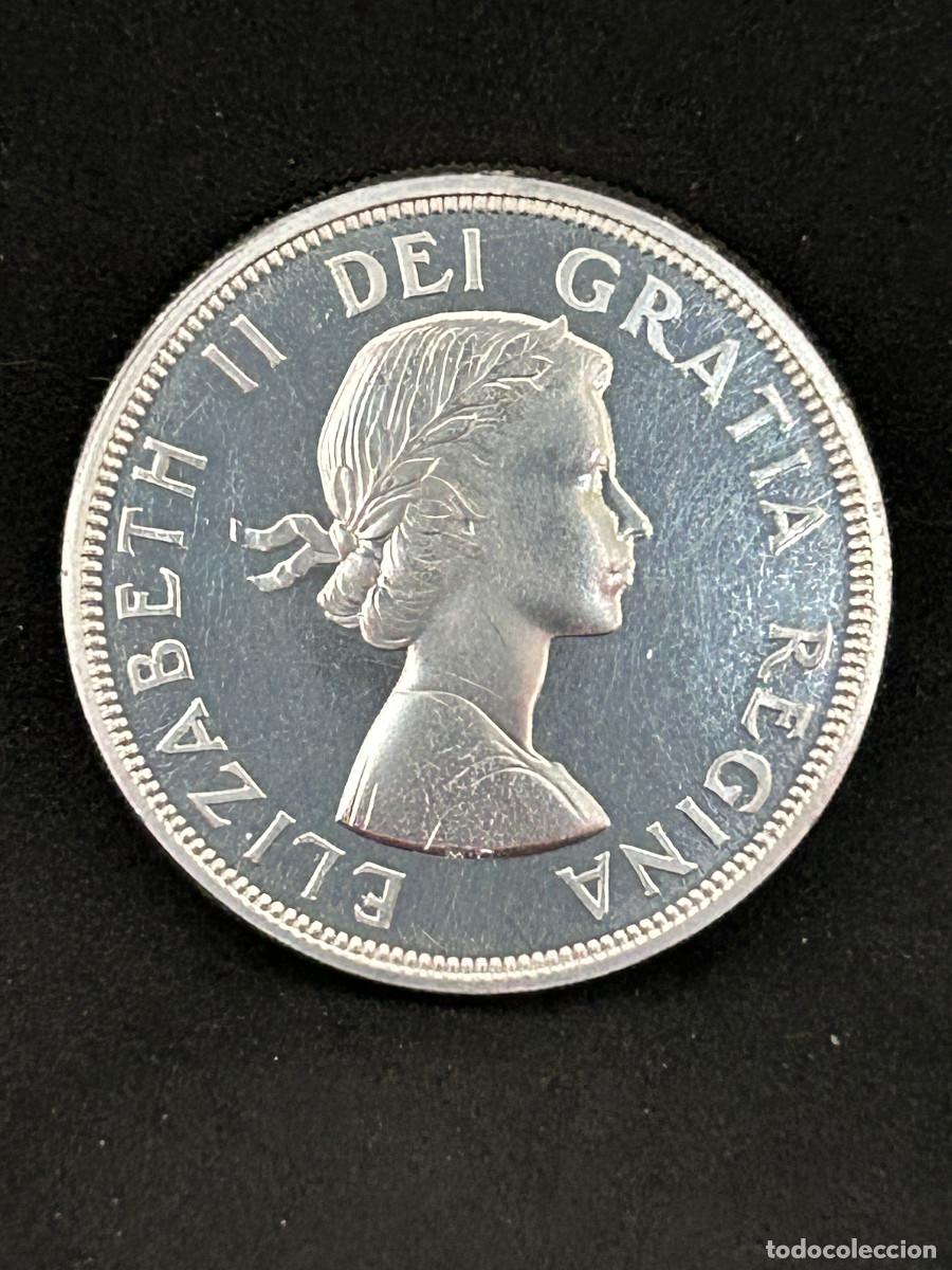 Monedas antiguas de Am&eacute;rica: Moneda 1 Dolar Canada 1964 - Foto 2