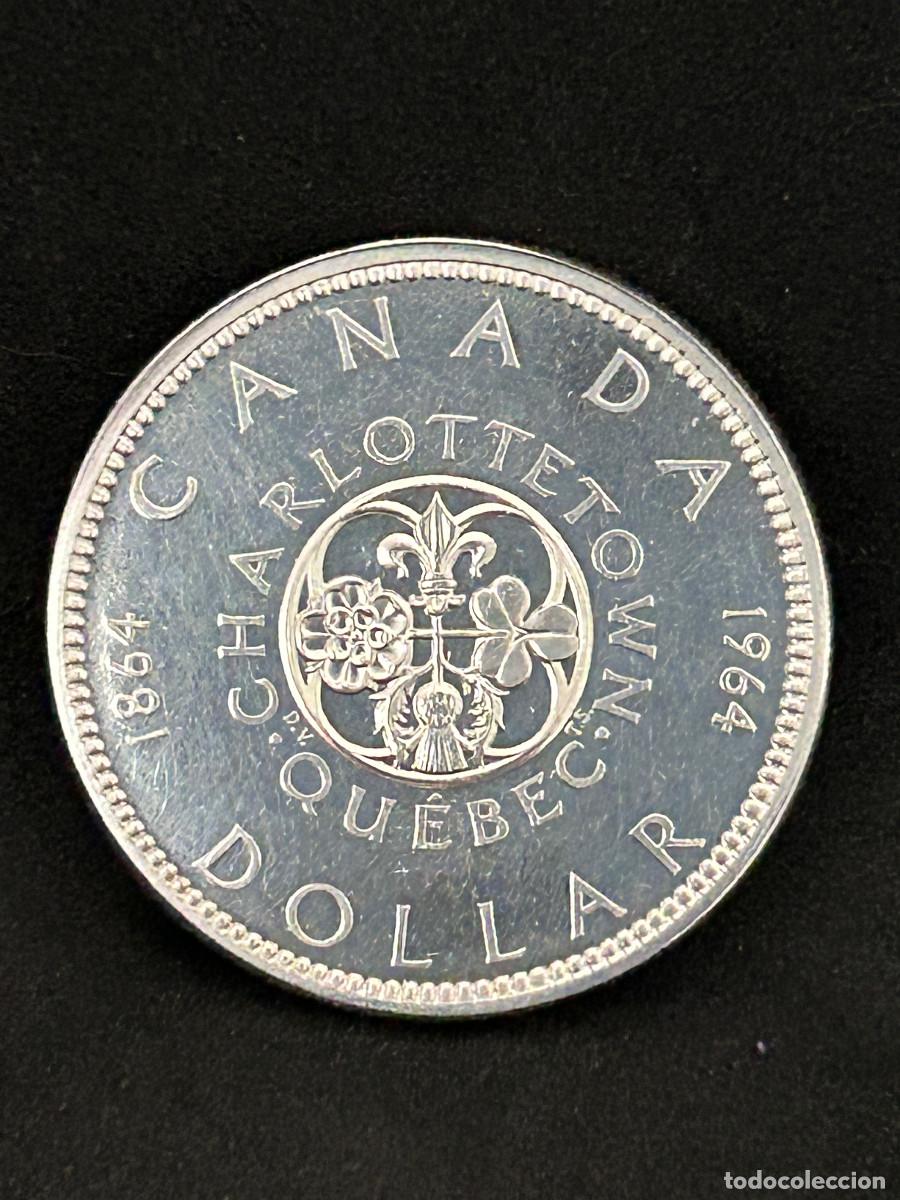 Monedas antiguas de Am&eacute;rica: Moneda 1 Dolar Canada 1964 - Foto 3
