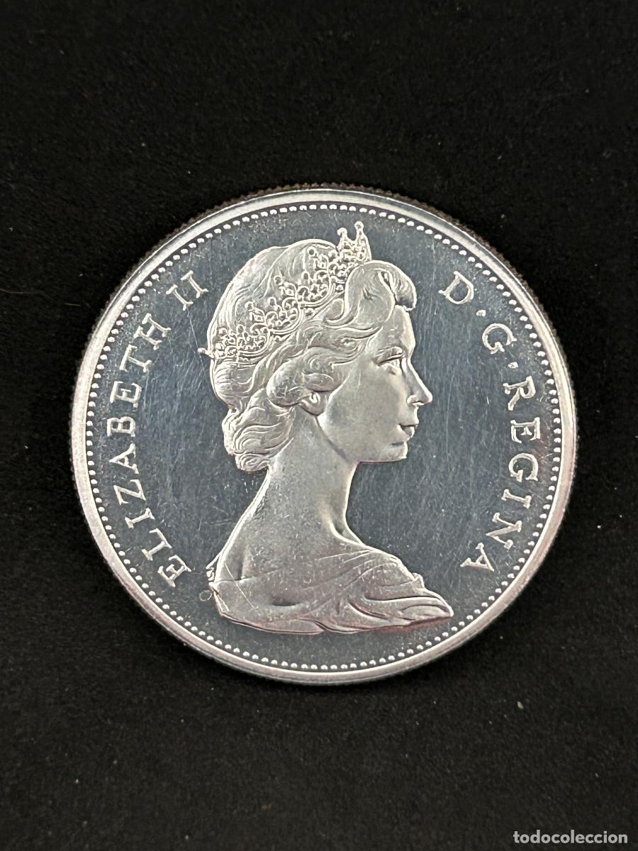 Monedas antiguas de Am&eacute;rica: Moneda 1 Dolar Canada 1965 - Foto 2