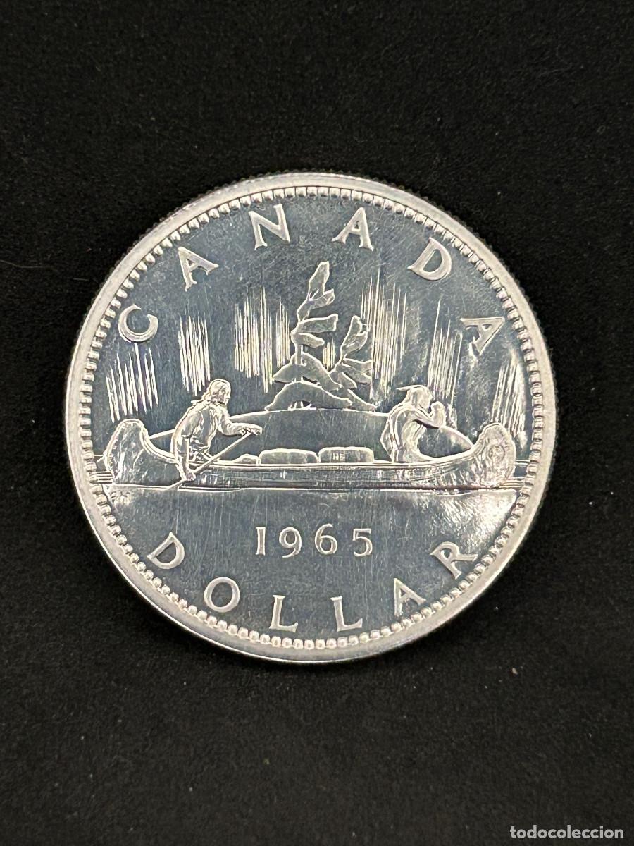 Monedas antiguas de Am&eacute;rica: Moneda 1 Dolar Canada 1965 - Foto 3