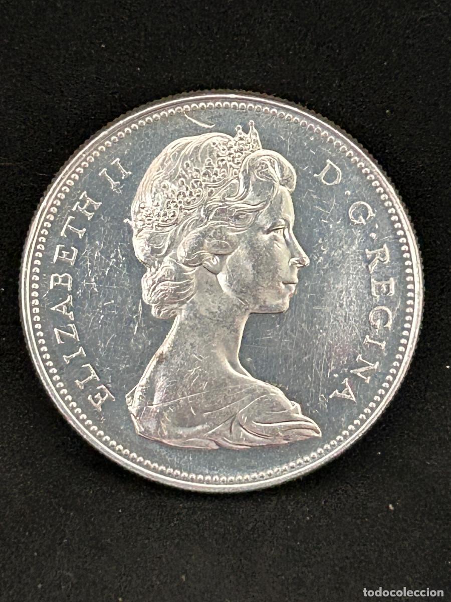 Monedas antiguas de Am&eacute;rica: Moneda 1 Dolar Canada 1966 - Foto 2