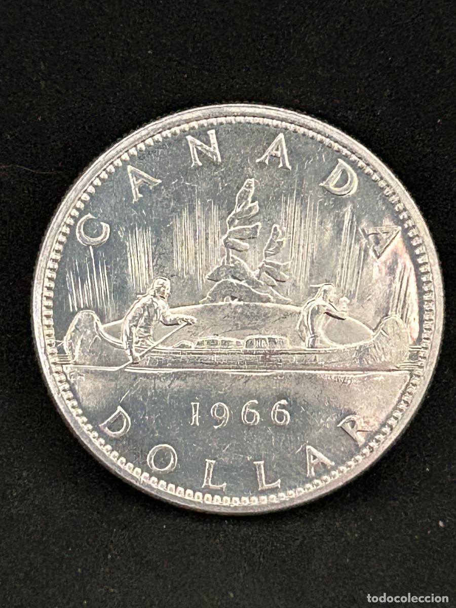 Monedas antiguas de Am&eacute;rica: Moneda 1 Dolar Canada 1966 - Foto 3