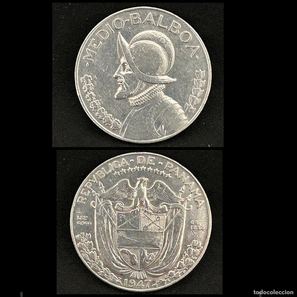 Monedas antiguas de Am&eacute;rica: Moneda Panam&aacute; 1/2 Balboa 1947