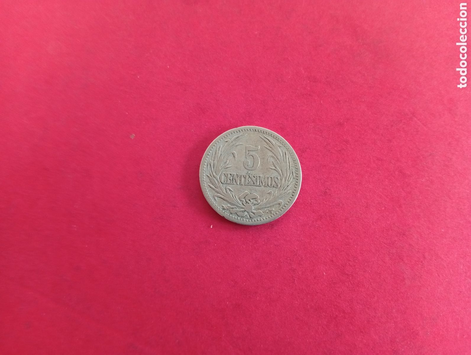 Monedas antiguas de Am&eacute;rica: 5 cent&eacute;simos de Uruguay 1901