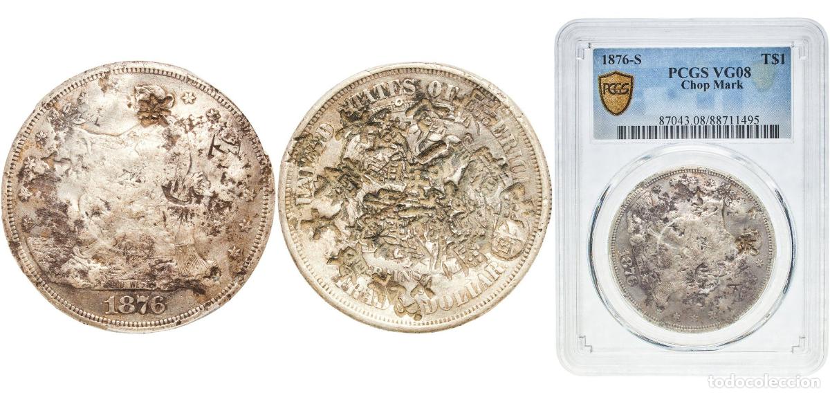 Monedas antiguas de Am&eacute;rica: United States Federal republic 1876 S 1 Dollar &rdquo;Trade Dollar&rdquo; Silver (.900) (.100 copper) San Franc