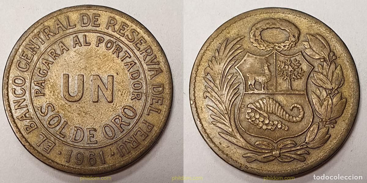 Monedas antiguas de Am&eacute;rica: 1100 PERU 1961 PERU 1 SOL 1961