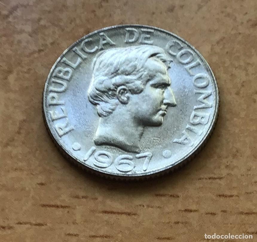 Monedas antiguas de Am&eacute;rica: 10 centavos de Colombia. A&ntilde;o 1967