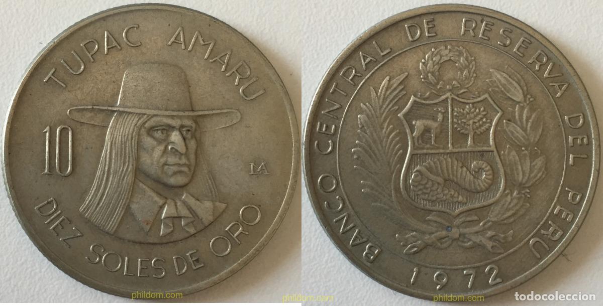 Monedas antiguas de Am&eacute;rica: 1644 PERU 1972 10 SOLES PERU 1972