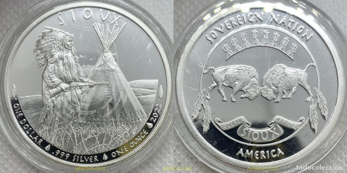 Monedas antiguas de Am&eacute;rica: 3267 ESTADOS UNIDOS 2022 1 DOLLAR 2022 SOVEREIG NATION SIOUX