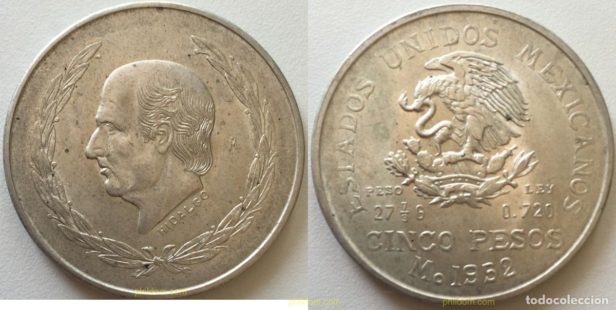 Monedas antiguas de Am&eacute;rica: 1682 MEXICO 1952 5 PESOS MEXICO 1952