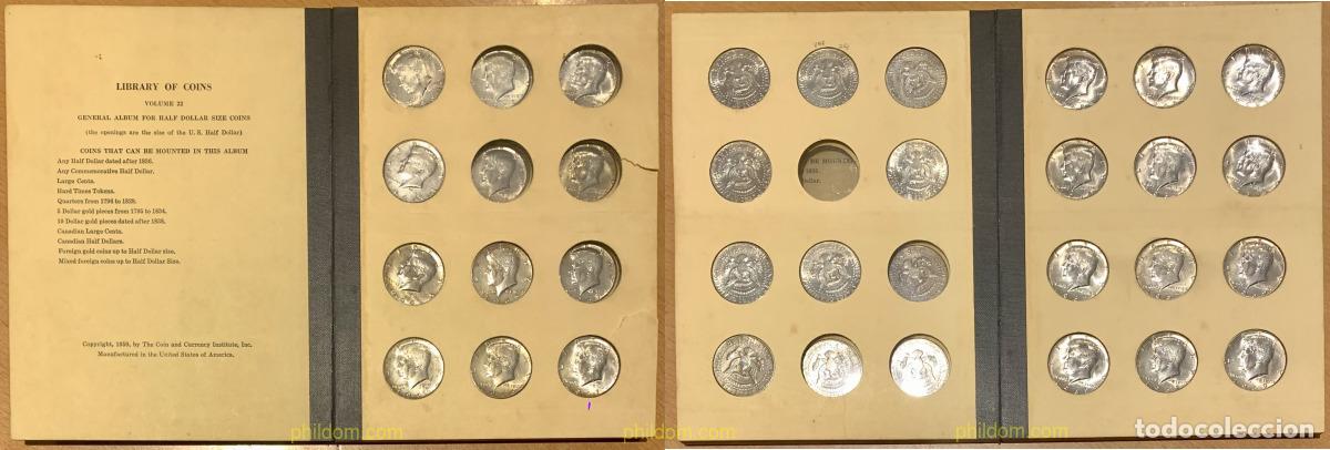 Monedas antiguas de Am&eacute;rica: 3292 ESTADOS UNIDOS 1964 LOTE DE 35 MONEDAS HALF DOLLAR 1964-1966-1967-1968-1969-1971