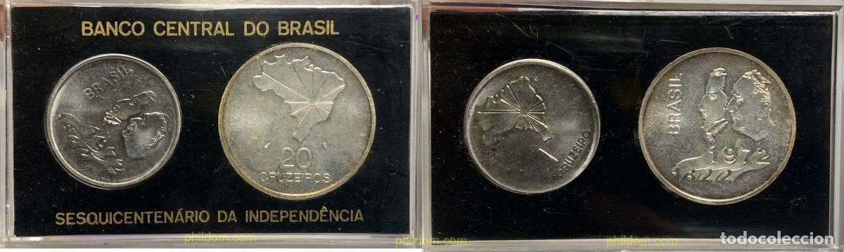 Monedas antiguas de Am&eacute;rica: 3599 BRASIL 1972 BRASIL 1 CRUZEIRO 20 CRUZEIROS 1972 SESQUINCENTENARIO DA INDEPENDENCIA