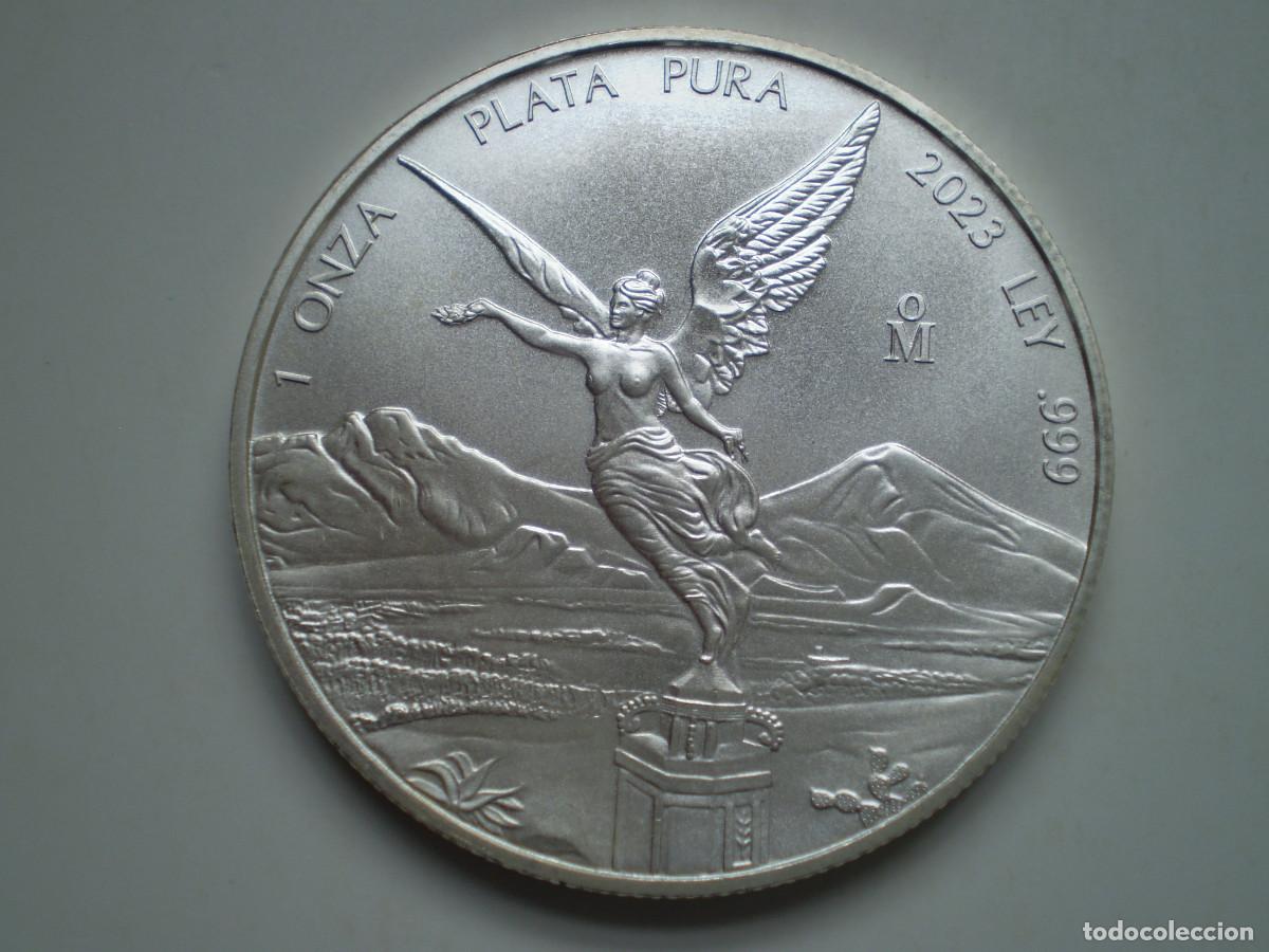 Monedas antiguas de Am&eacute;rica: Onza Plata 2023 Mexico. Diametro 40mm. 31,11gr (oz Ag 999)