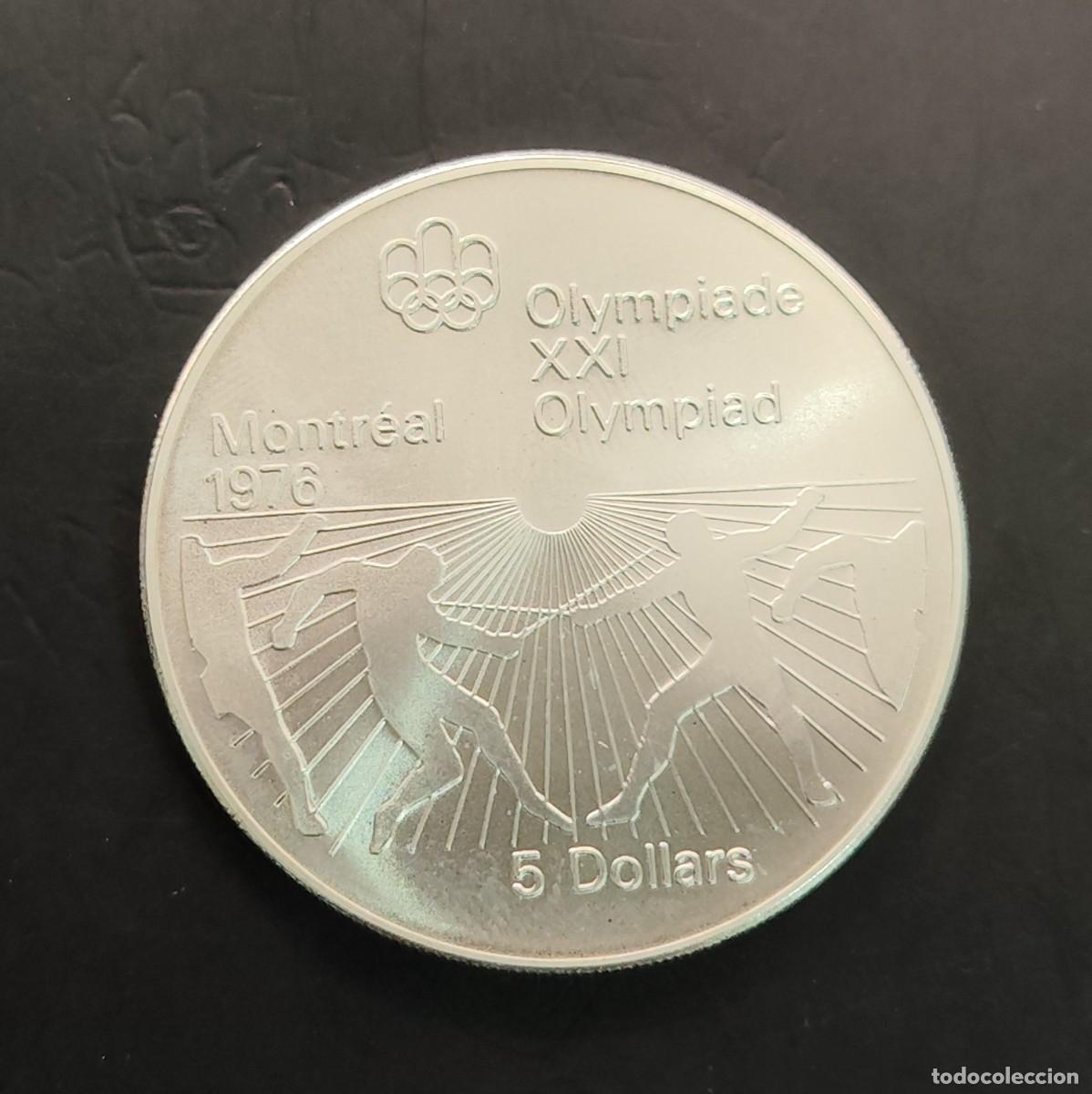 Monedas antiguas de Am&eacute;rica: CANADA.A&Ntilde;O 1976. 5 DOLLAR PLATA OLIMPIADA DE MONTREAL &rdquo;ESGRIMA&rdquo;. PESO 24,3 GR