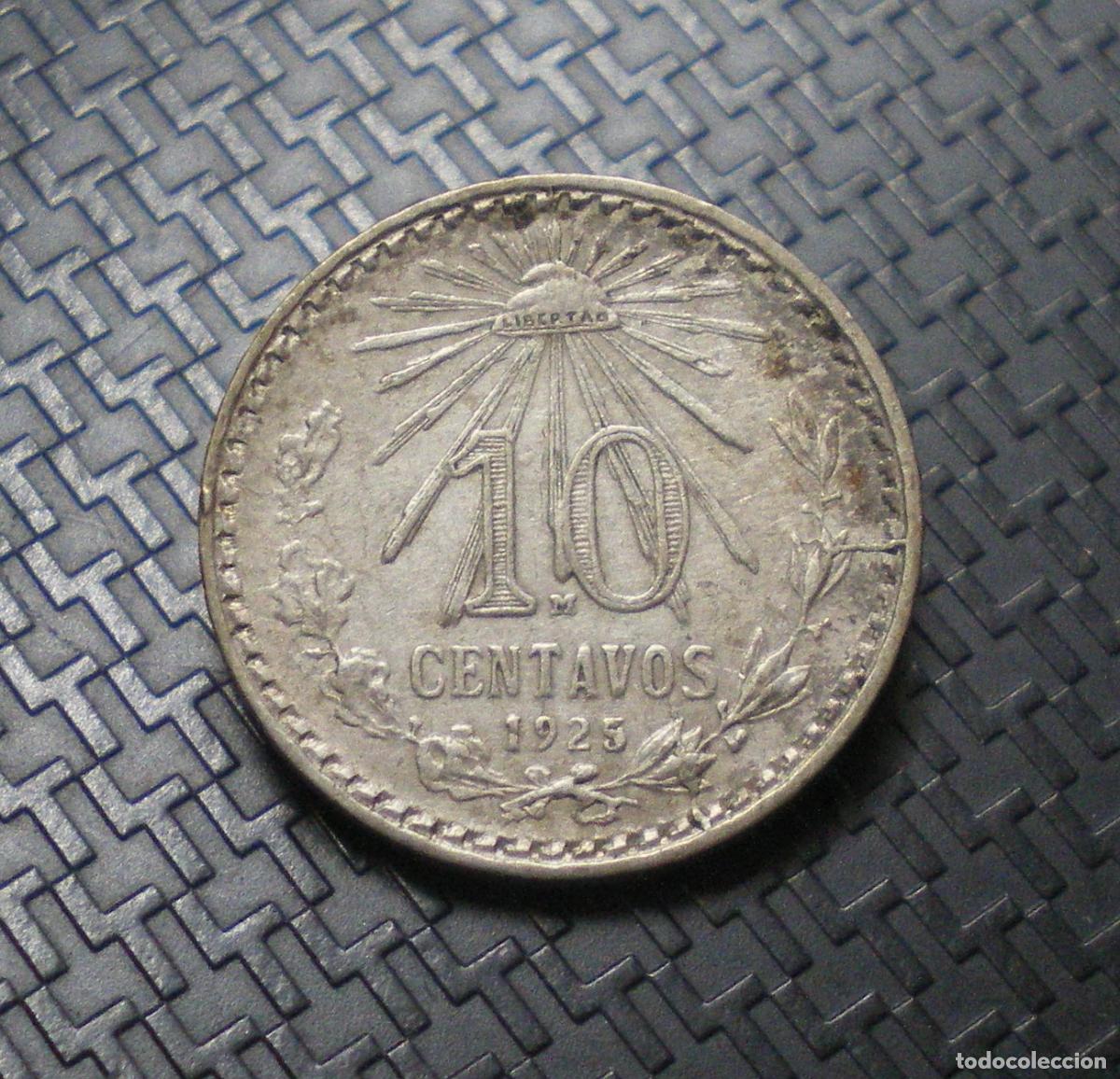 Monedas antiguas de Am&eacute;rica: MEXICO - 10 CENTAVOS de PLATA 1925