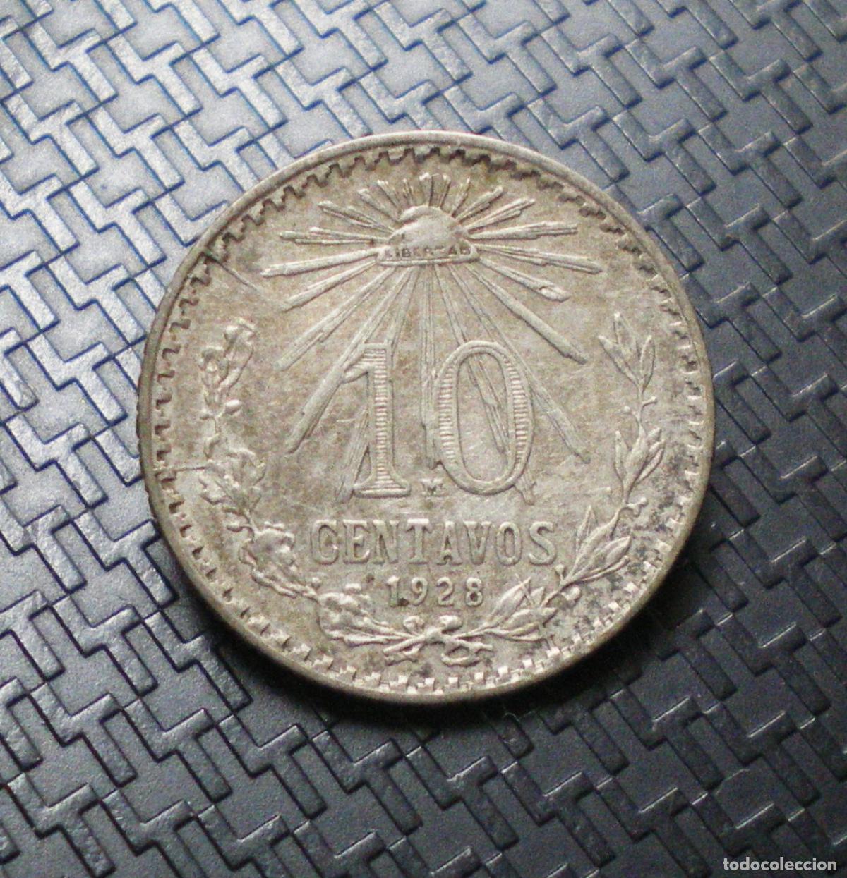 Monedas antiguas de Am&eacute;rica: MEXICO - 10 CENTAVOS de PLATA 1928