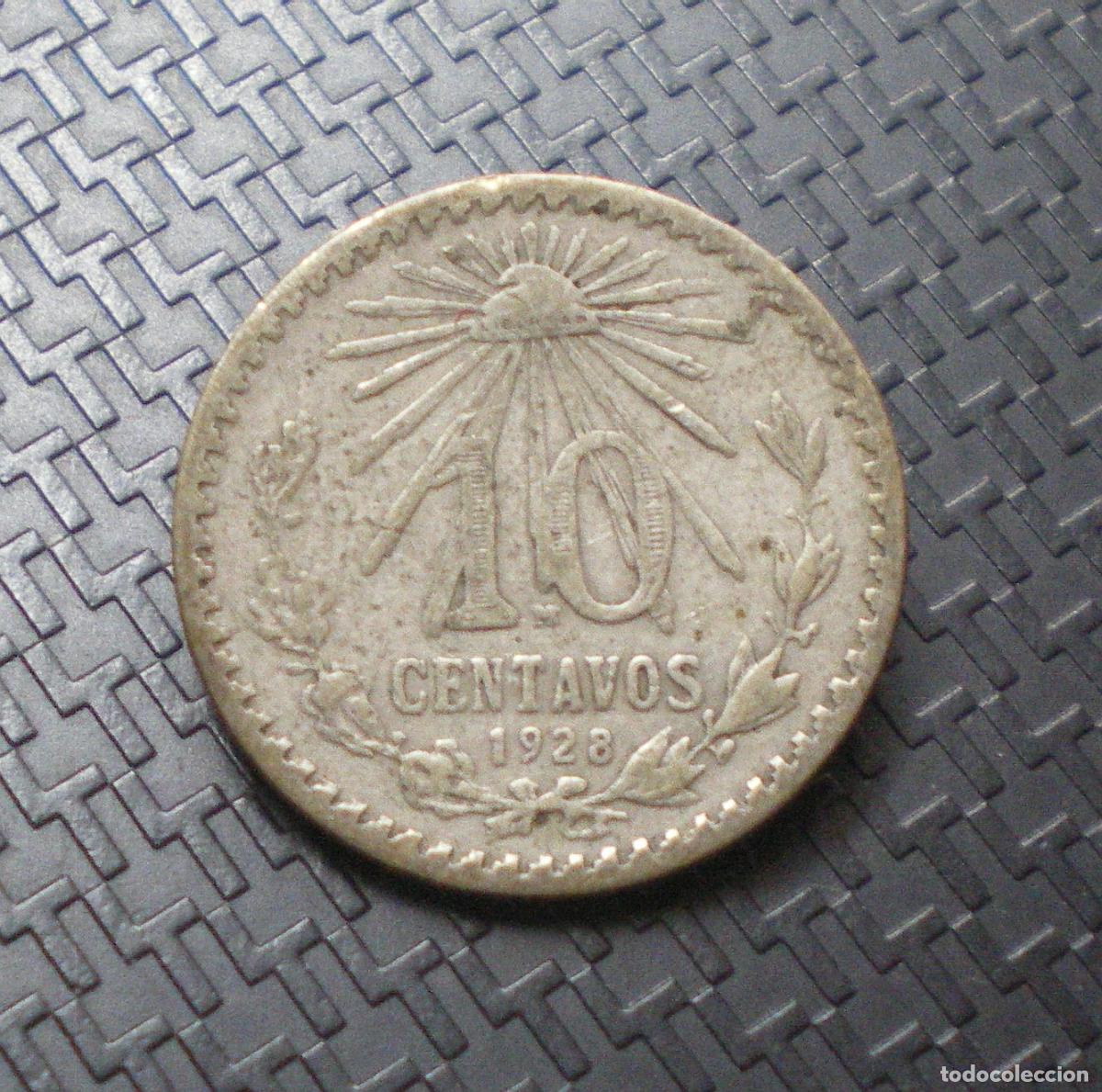 Monedas antiguas de Am&eacute;rica: MEXICO - 10 CENTAVOS de PLATA 1928