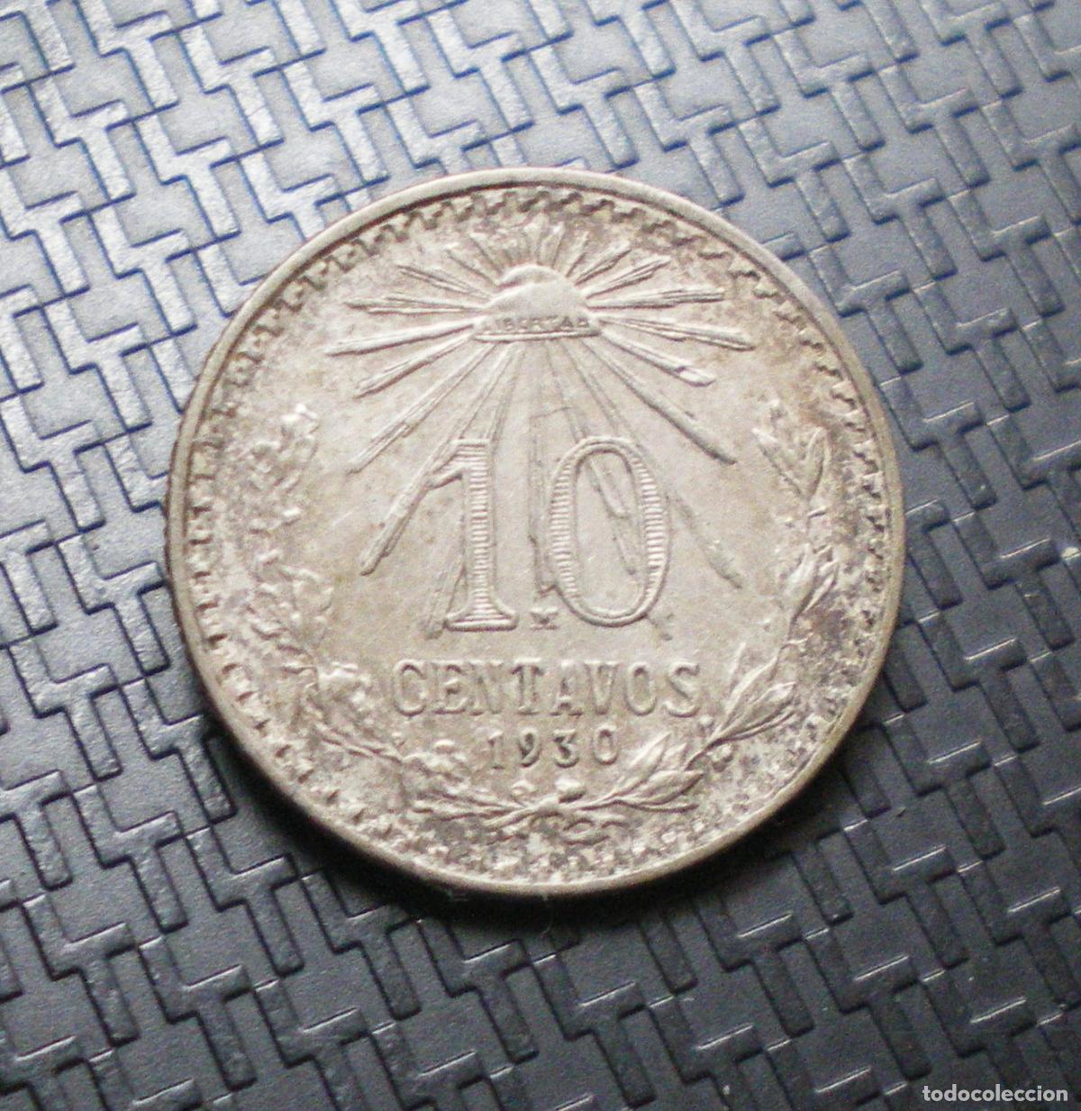 Monedas antiguas de Am&eacute;rica: MEXICO - 10 CENTAVOS de PLATA 1930