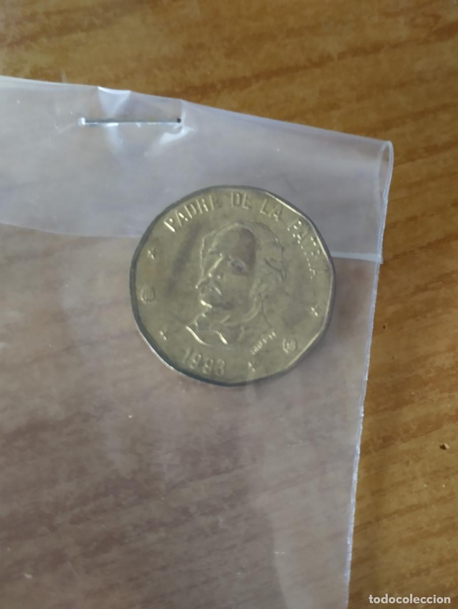Monedas antiguas de Am&eacute;rica: moneda de 1 peso de la republica dominicana de 1993