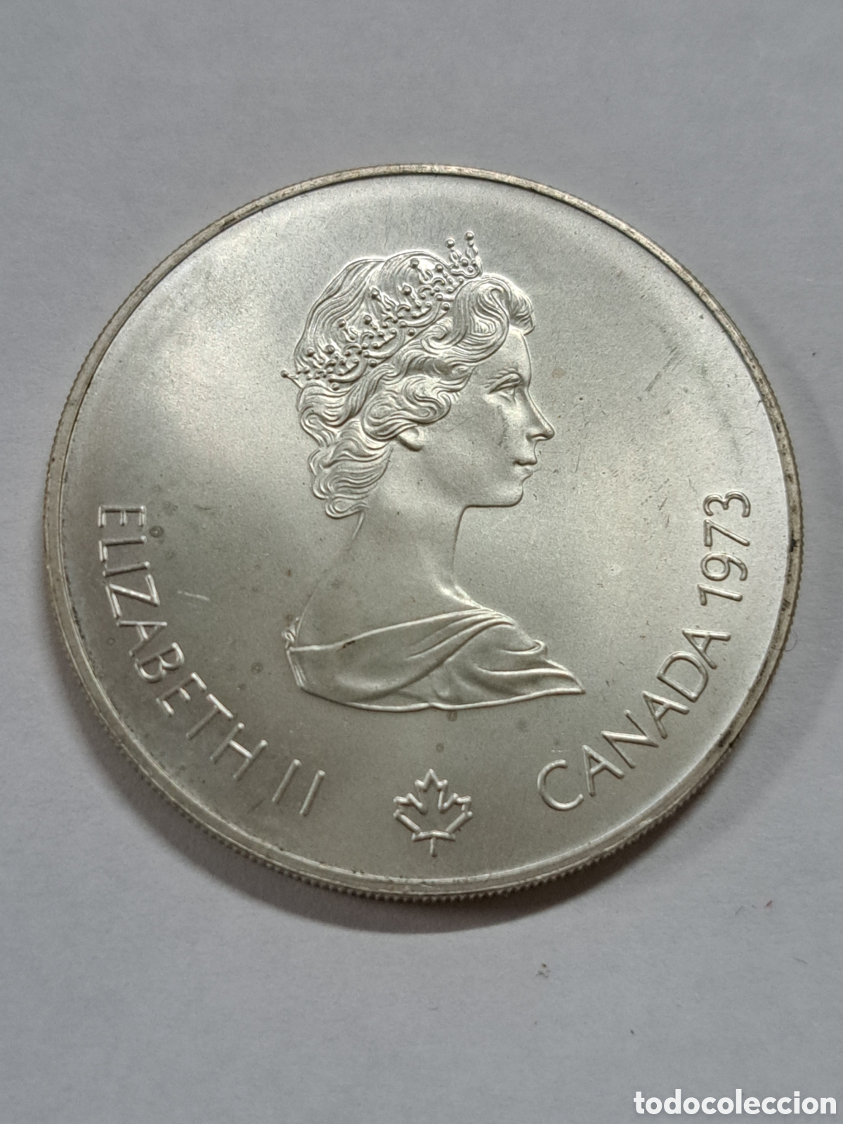 Monedas antiguas de Am&eacute;rica: 5 dolares de plata a&ntilde;o 1973 olimpiadas Montreal 1976